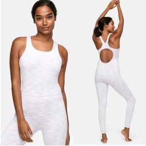 NEW! Outdoor Voices FreeForm Unitard In Super Bloom  Pastel Striped Sports Bra